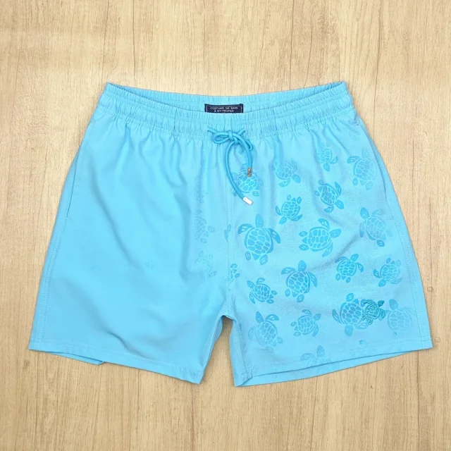 Unbranded Swimwear Water-Reactive Turtle Print Swim Shorts product detail image 5