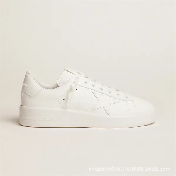 Golden Goose Deluxe Brand Super-Star White Leather Sneakers - 1