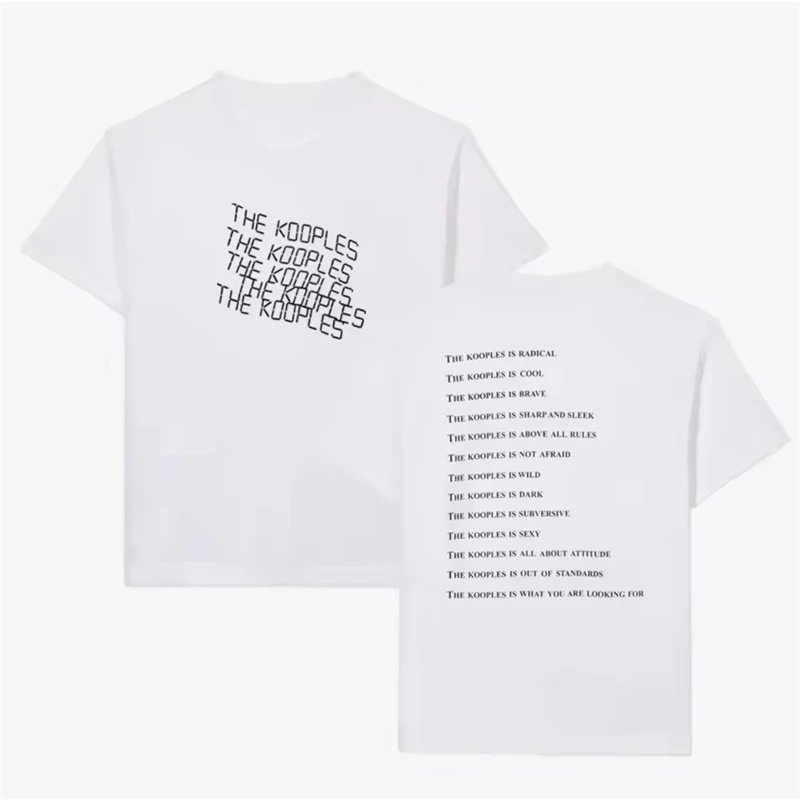 The Kooples T-Shirts Short-Sleeve Graphic Print Crewneck T-Shirt — 3-White
