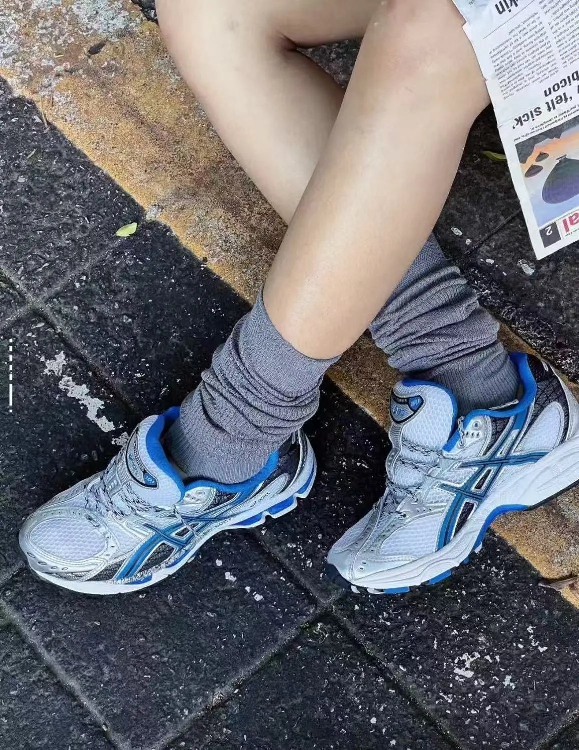 Asics Gel-Kayano 14 White Blue Black Running Shoes - 11