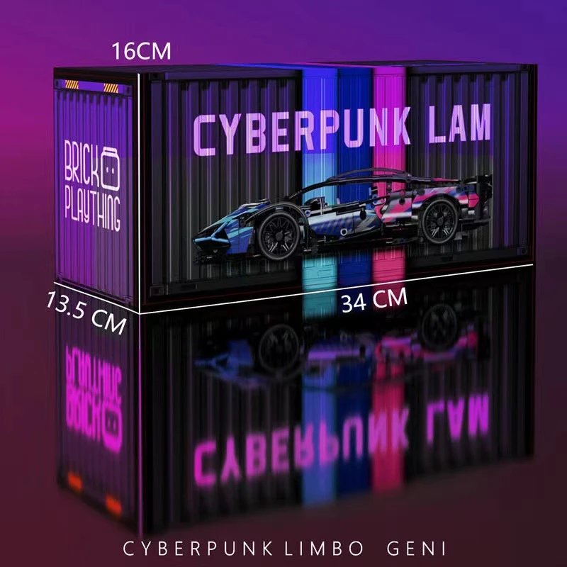 Unbranded Uncategorized 1:14 Cyberpunk Sports Car Building Block Set image 5