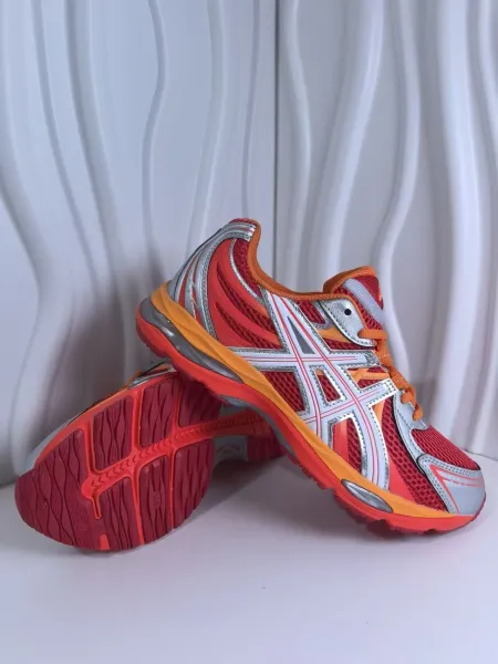 Asics Gel-Nimbus 14 Red Orange Silver Running Shoes - 1