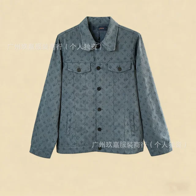 Louis Vuitton Jackets Monogram Print Denim Jacket product detail image 13