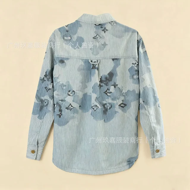 Louis Vuitton Jackets Monogram Print Denim Jacket product detail image 22