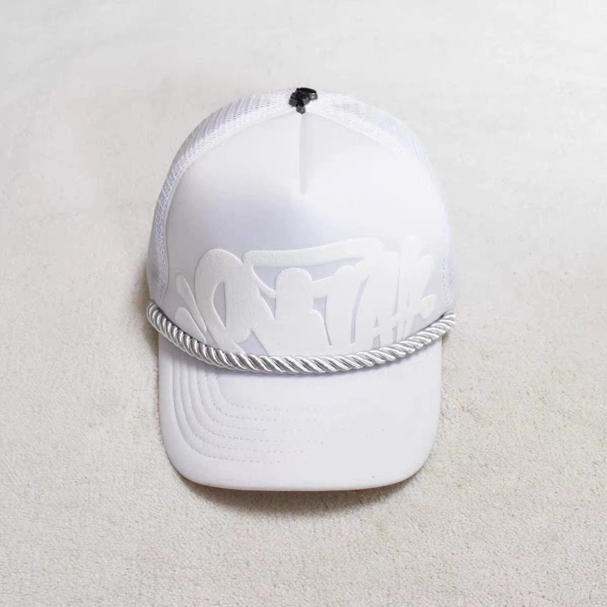 Design Trucker Cap with Teal Graffiti Logo Black Baseball Cap - 9