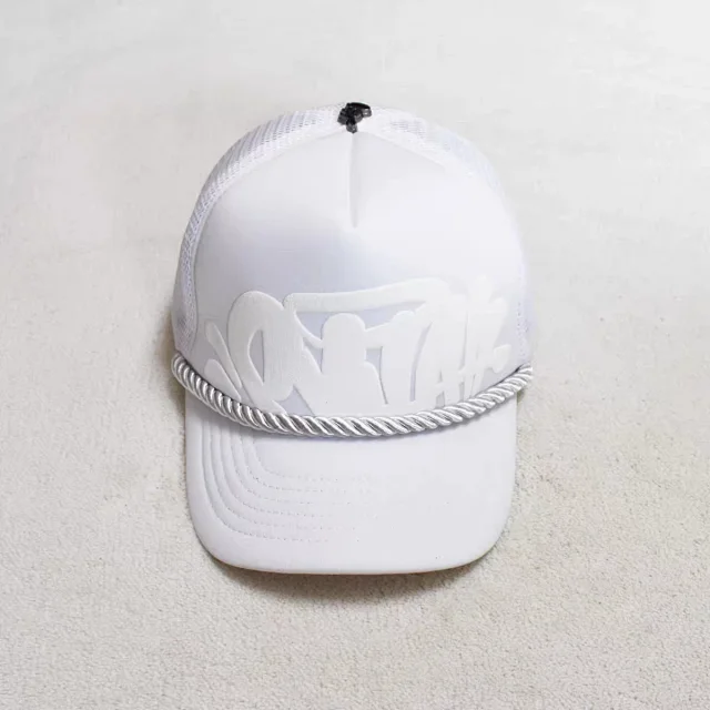 Syna World Hats Mesh trucker cap with raised logo and rope trim product detail image 8