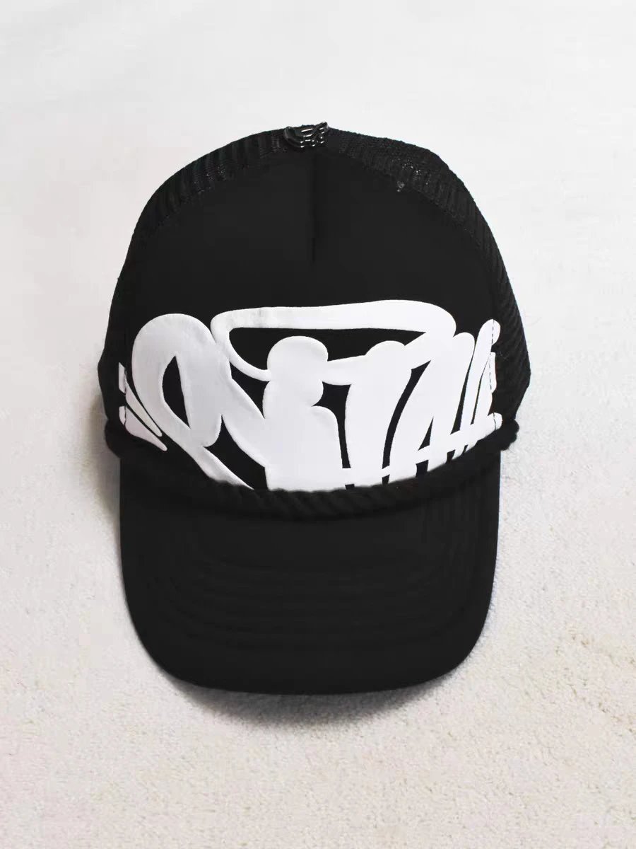 Design Trucker Cap with Teal Graffiti Logo Black Baseball Cap - 16