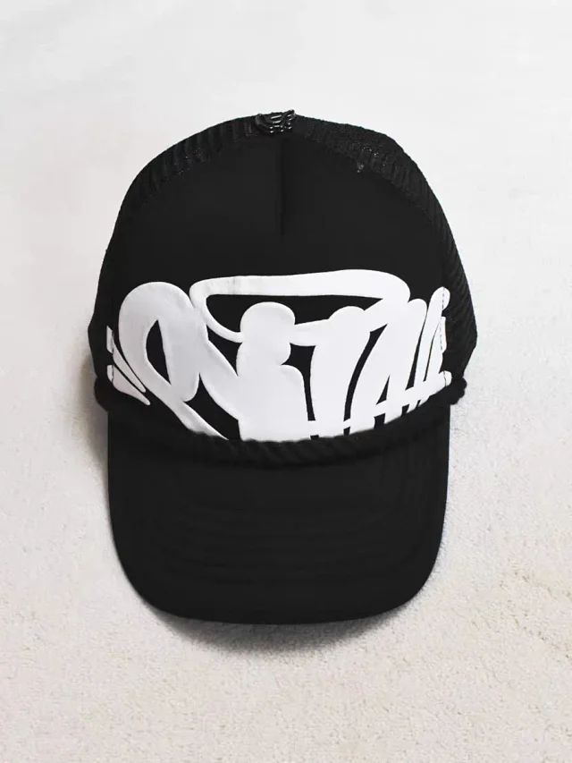 Syna World Hats Mesh trucker cap with raised logo and rope trim product detail image 15