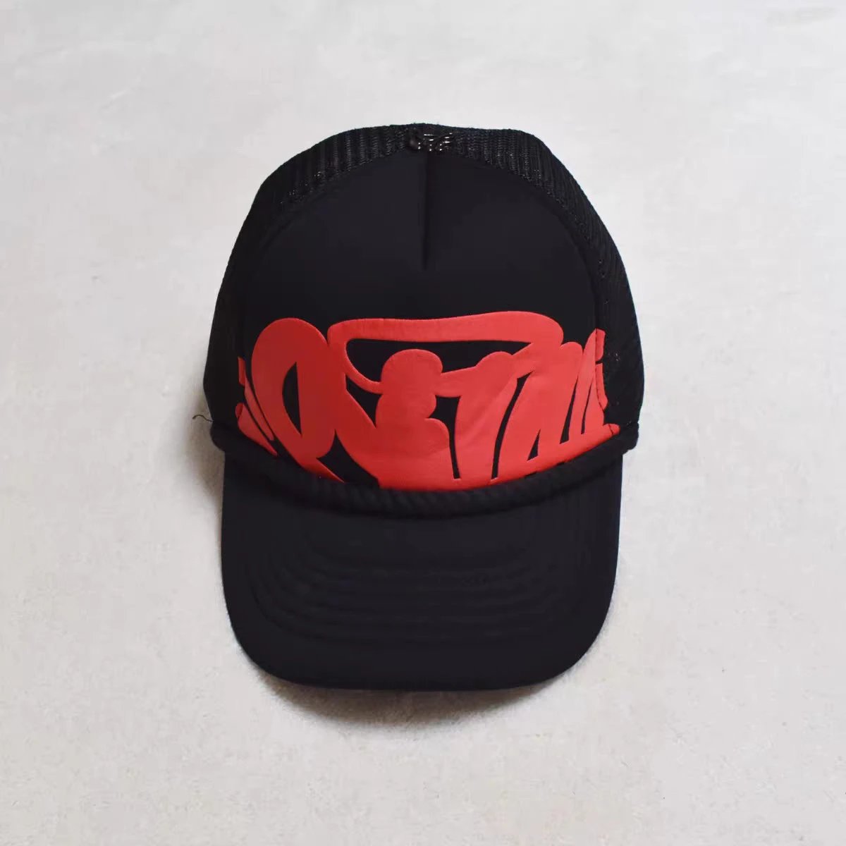 Design Trucker Cap with Teal Graffiti Logo Black Baseball Cap - 3