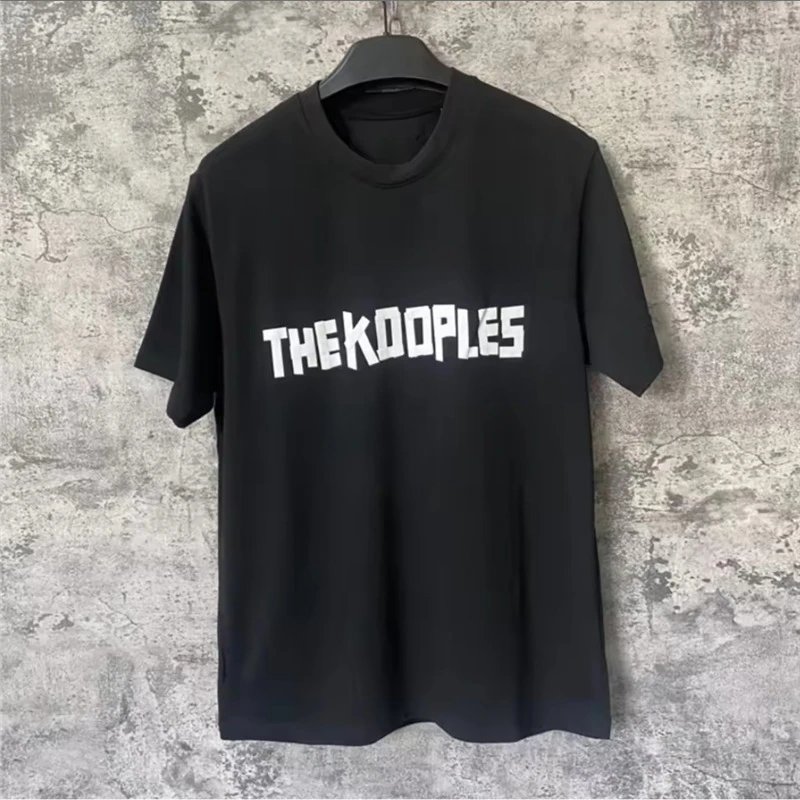 The Kooples T-Shirts Short-Sleeve Graphic Print Crewneck T-Shirt — 11-Black