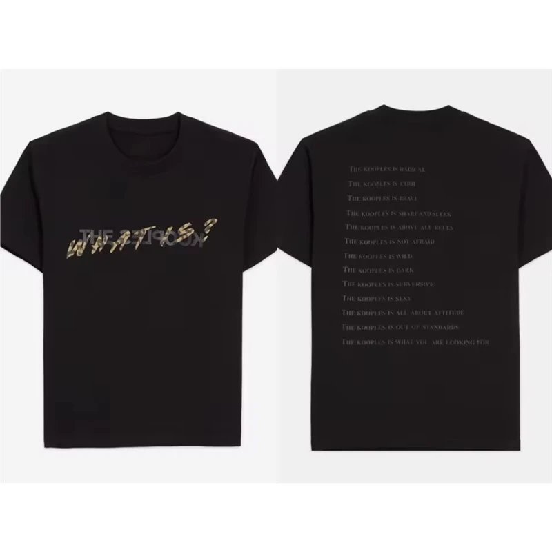 The Kooples T-Shirts Short-Sleeve Graphic Print Crewneck T-Shirt — 16-Black
