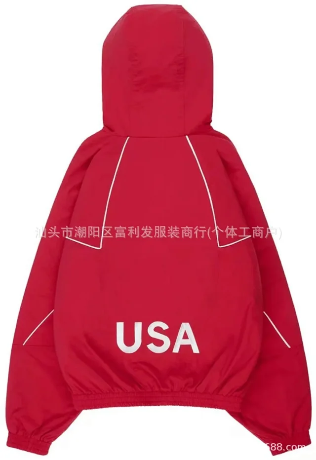 Unbranded Jackets Hooded zip jacket with MARTY SUPREME three-star print product detail image 8