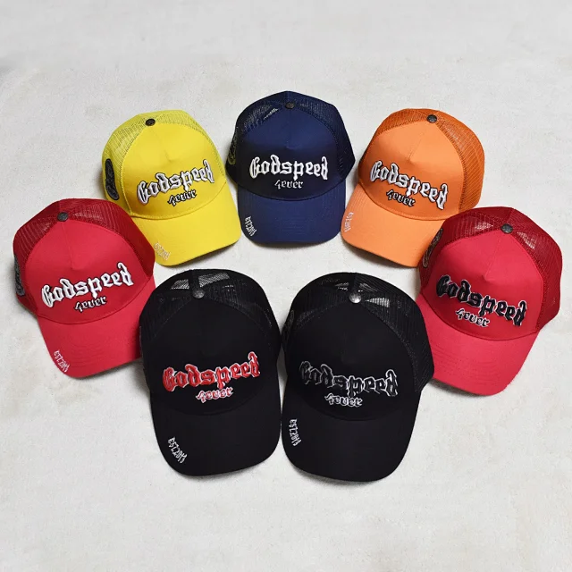 Godspeed Hats GS002 embroidered mesh trucker cap product detail image 1