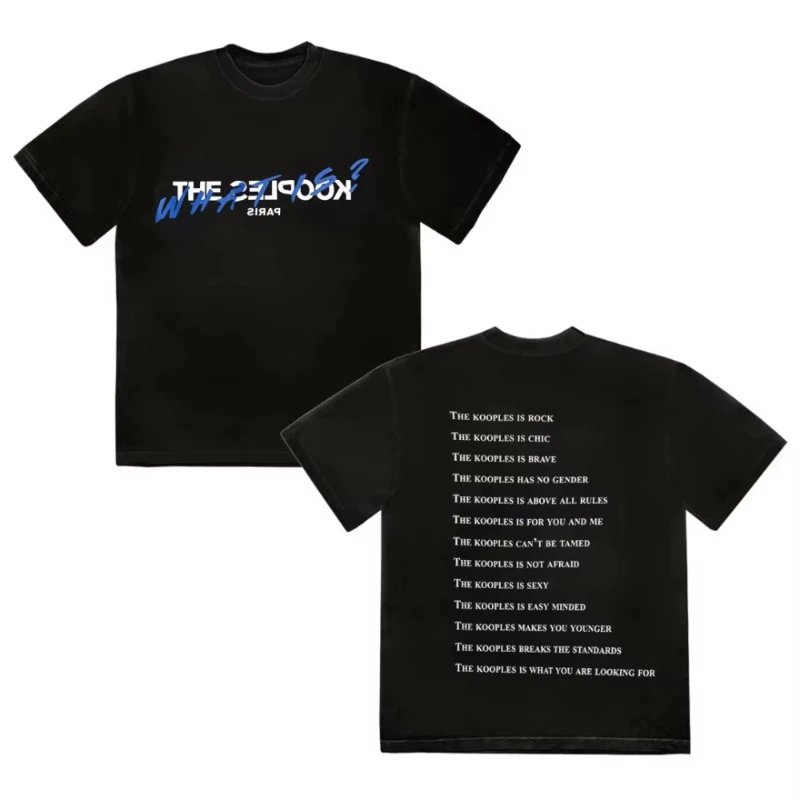 The Kooples T-Shirts Short-Sleeve Graphic Print Crewneck T-Shirt — Black