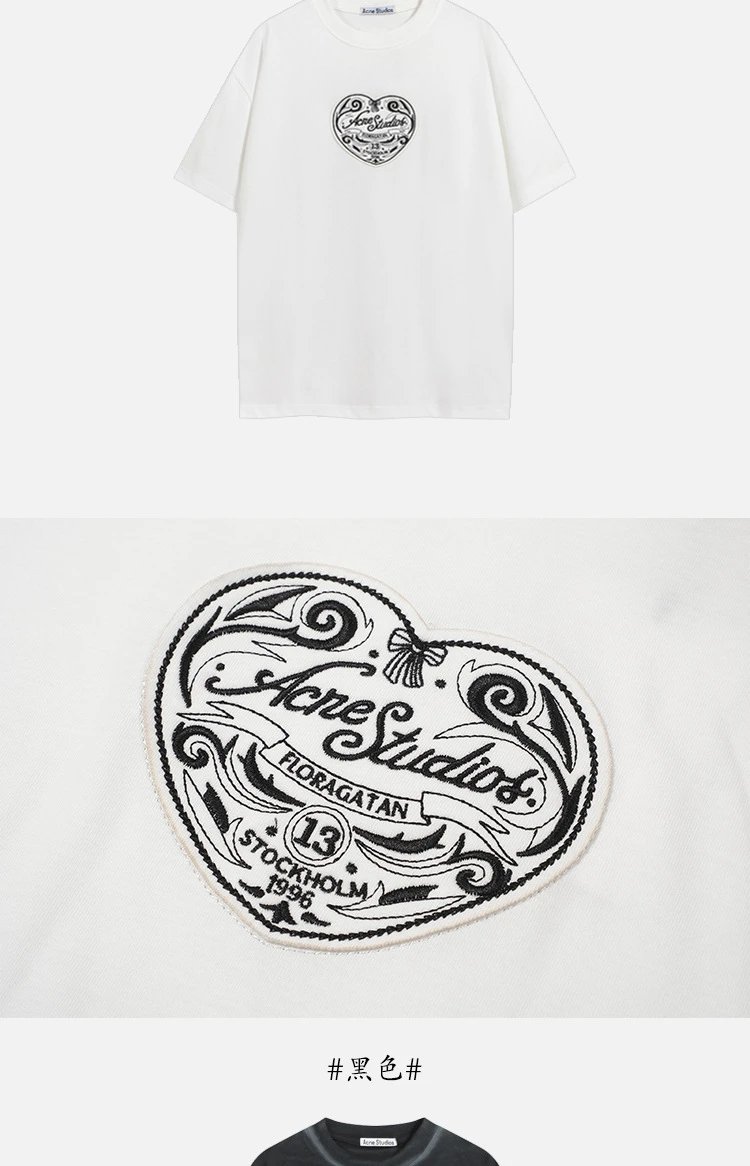 Acne Studios Distressed Logo Print White T-Shirt - 31