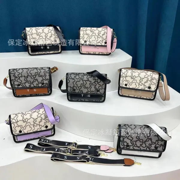 Design TS Puzzle Print Crossbody Bag Multicolor Crossbody Bags - 1