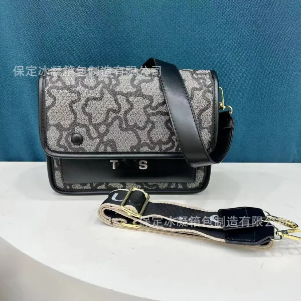Off-White Industrial Print Crossbody Bag Beige and Light Blue - 4