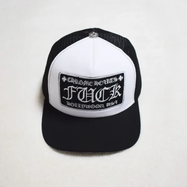 Chrome Hearts Face Patch Trucker Hat Black / White - 1