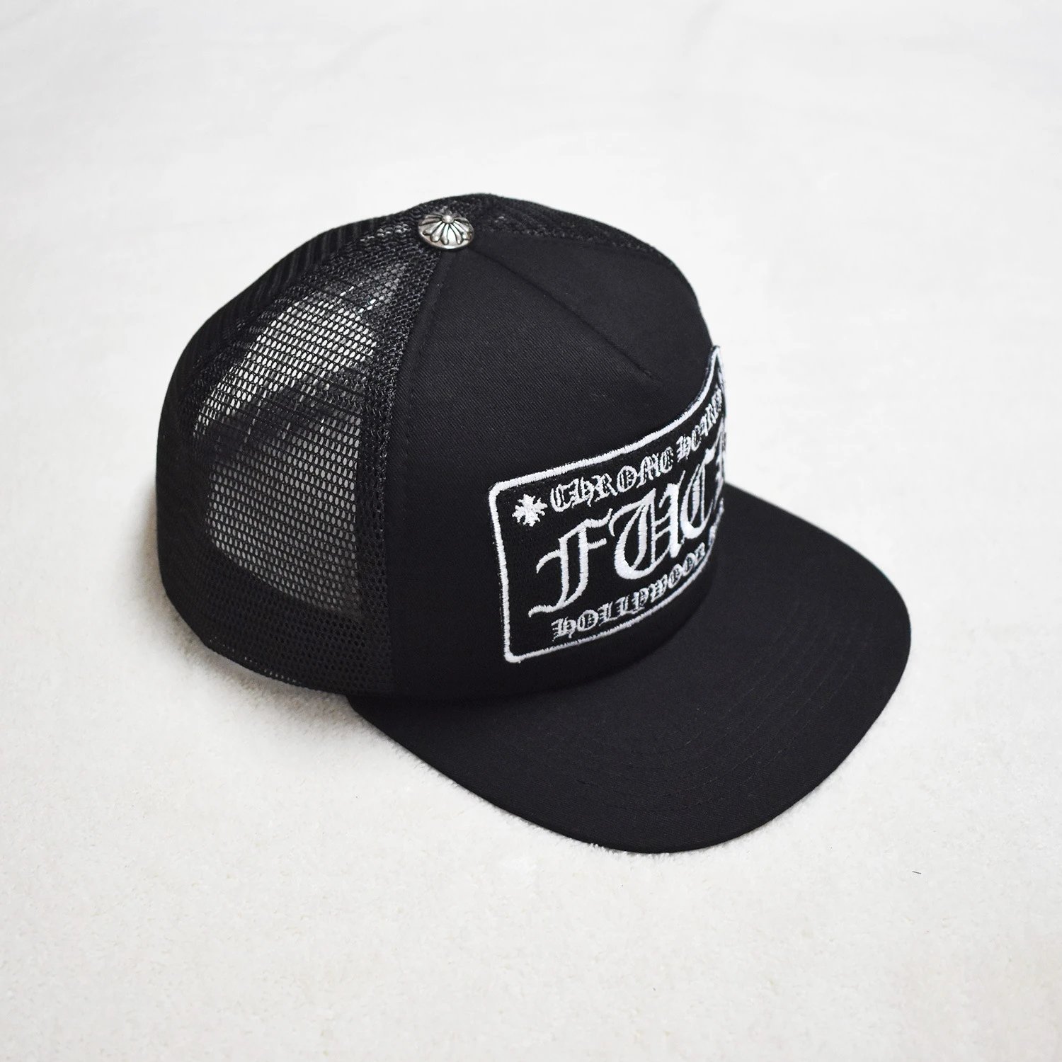 Chrome Hearts Camo Snapback Cap with Orange Logo Hats - 14