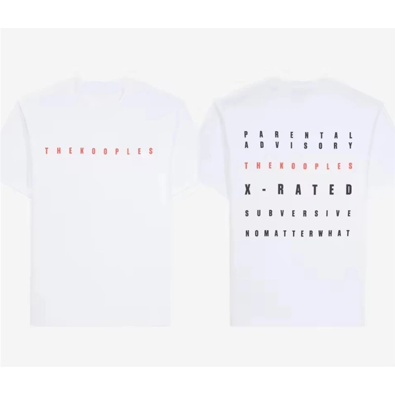 The Kooples T-Shirts Short-Sleeve Graphic Print Crewneck T-Shirt — 11-White