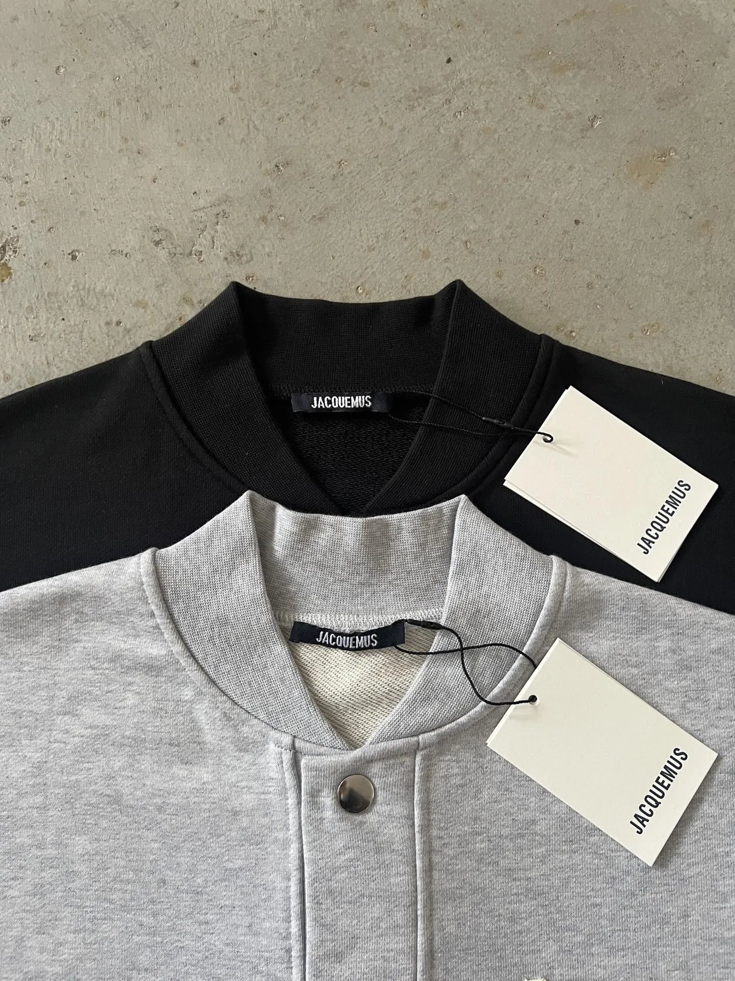 Jacquemus Bomber Cardigan Light Gray Outerwear - 27