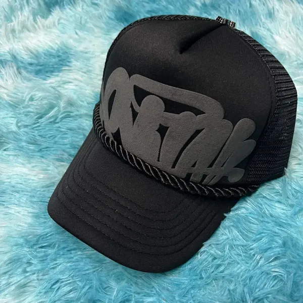 Design Graffiti Logo Black Trucker Hat - 1