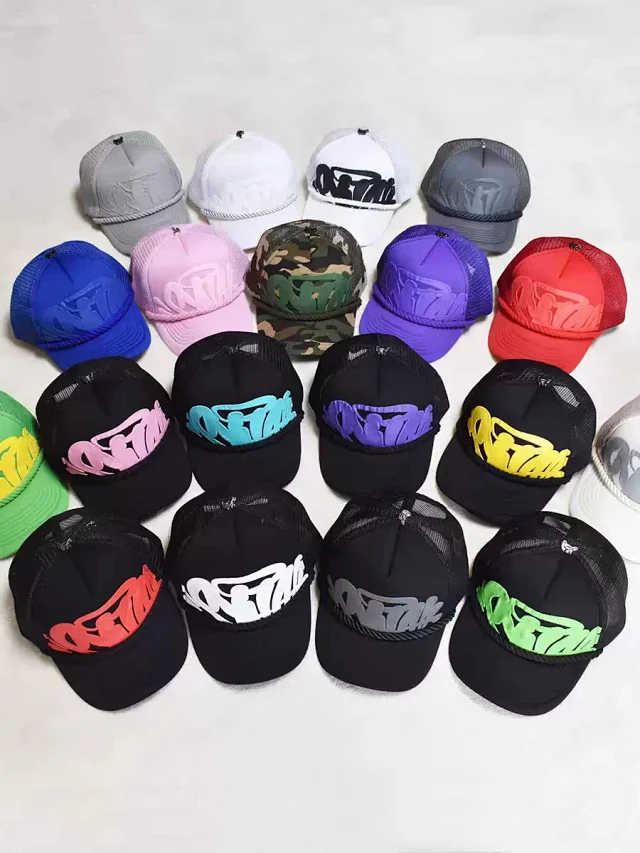 Syna World Hats Mesh trucker cap with raised logo and rope trim product detail image 1