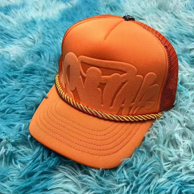 Syna World Hats Mesh trucker cap with raised logo and rope trim product detail image 9