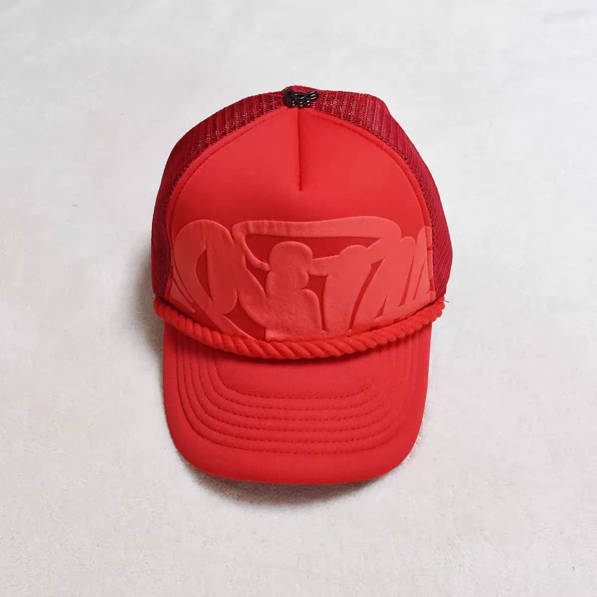 Design Trucker Cap with Teal Graffiti Logo Black Baseball Cap - 4