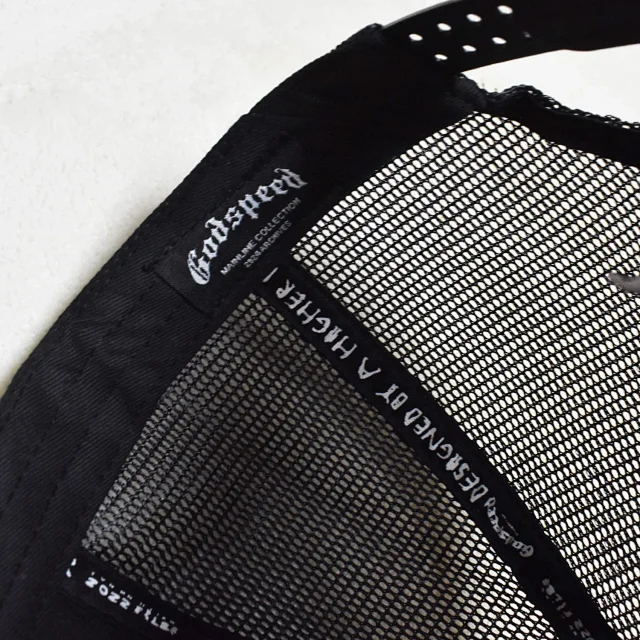 Godspeed Hats GS002 embroidered mesh trucker cap product detail image 7