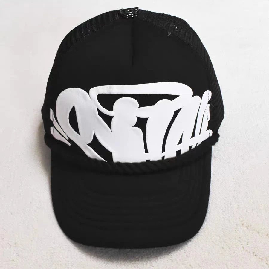 Syna World Hats Mesh trucker cap with raised logo and rope trim image 5