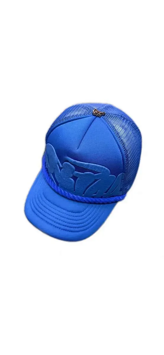 Syna World Hats Mesh trucker cap with raised logo and rope trim product detail image 10