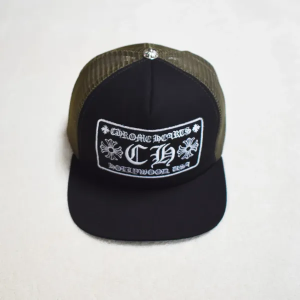 Chrome Hearts Logo Patch Trucker Hat Black / Olive - 1
