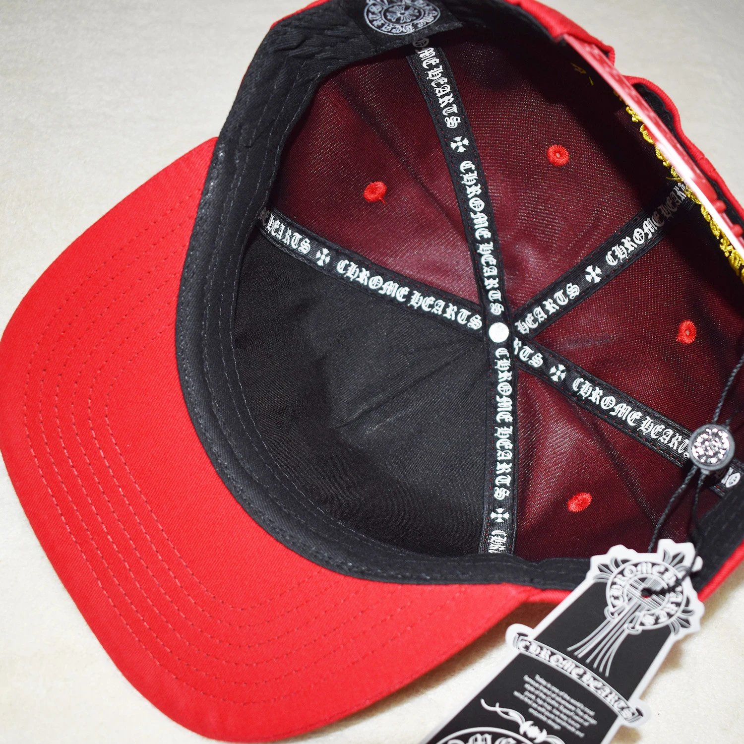 Chrome Hearts Camo Snapback Cap with Orange Logo Hats - 11