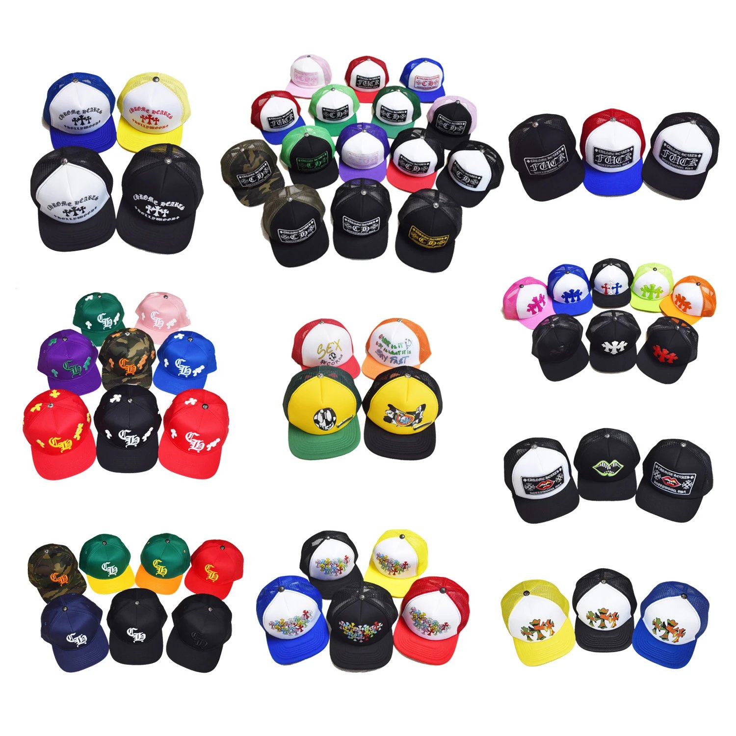 Chrome Hearts Hats Mesh Trucker Cap with Embroidered Graphics image 5