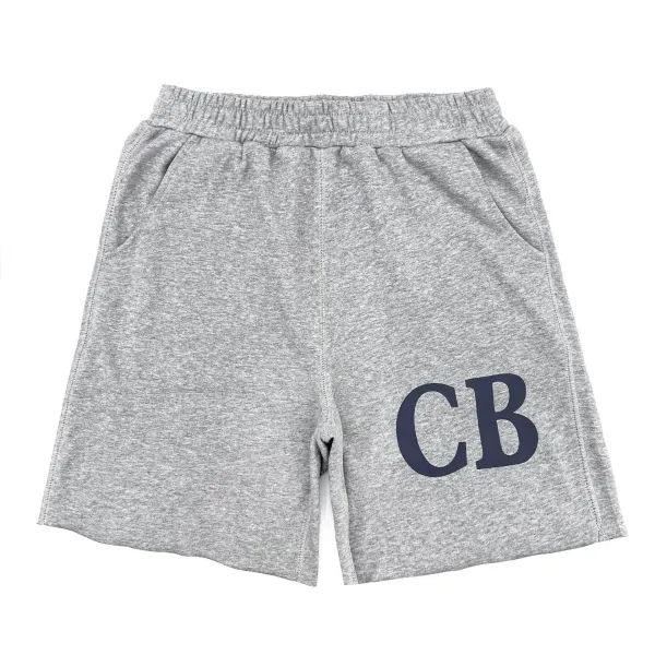 Design CB Logo Sweat Shorts Gray Shorts - 1