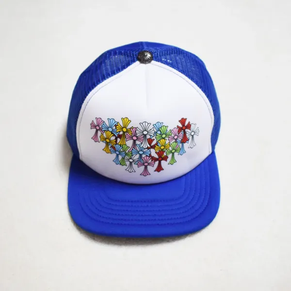 Chrome Hearts Multicolor Floral Cross Trucker Hat - 1