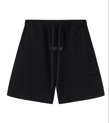 Black Small Font Shorts (Flocked)