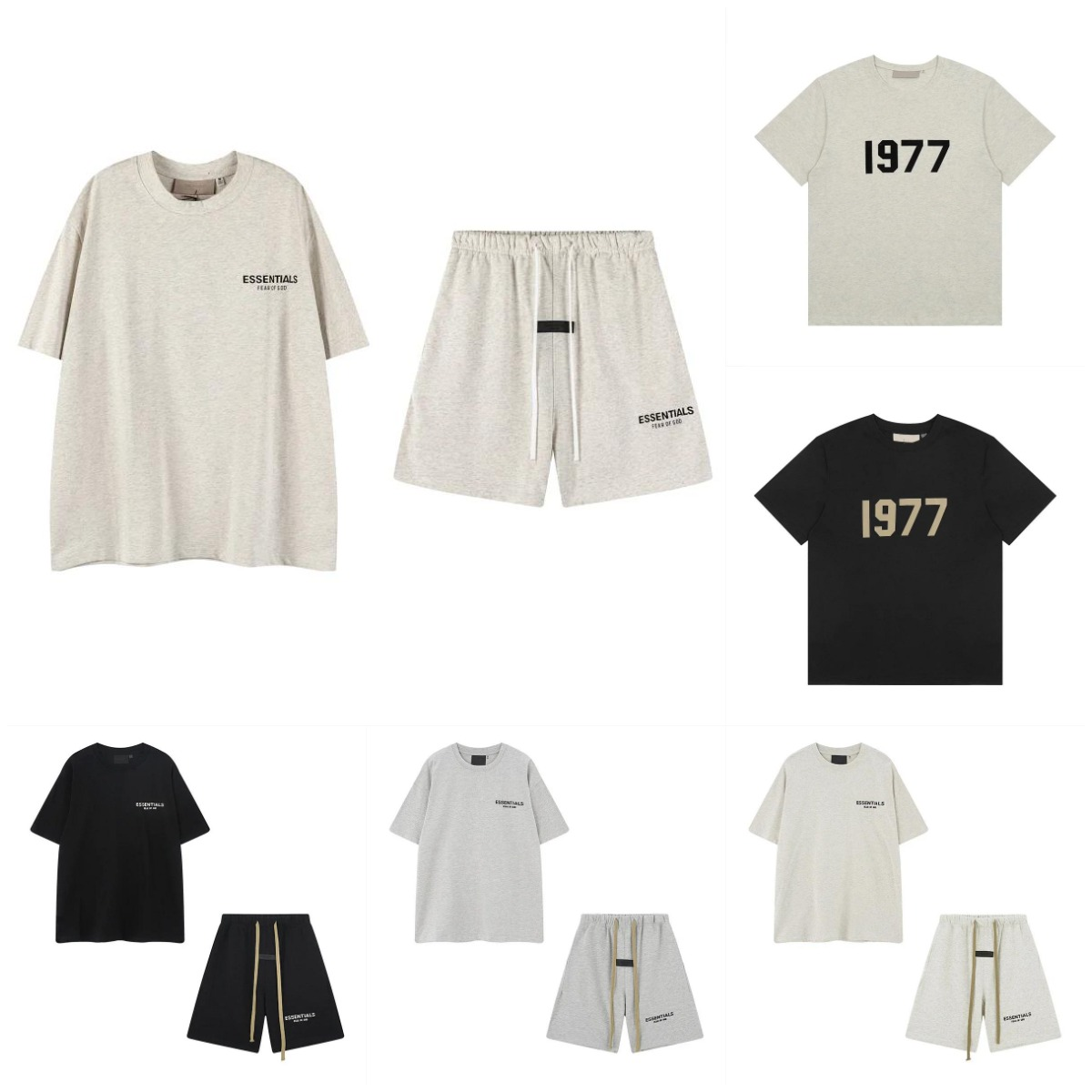 Trendy Popular Young People's Short Sleeve and Shorts Set