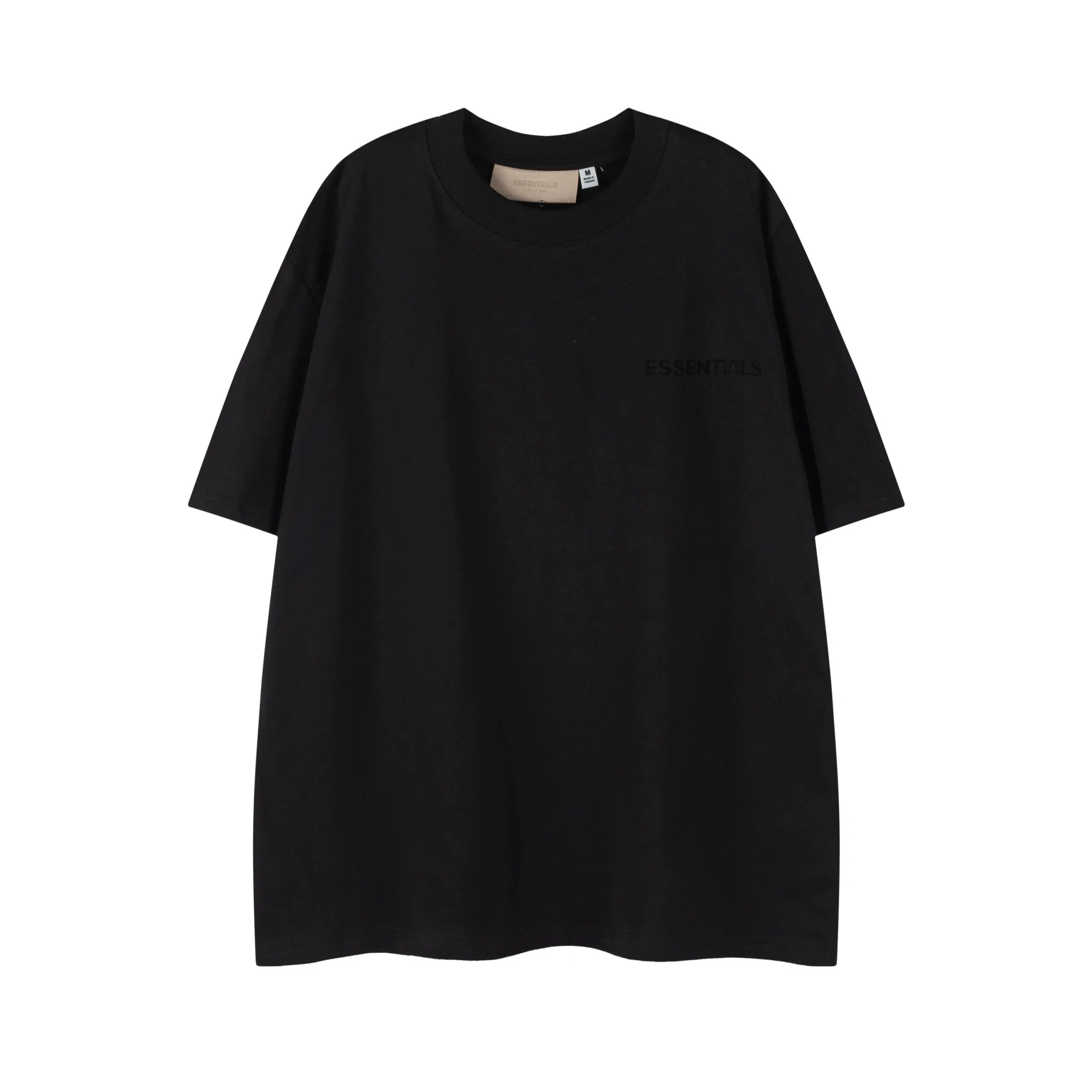 Black Small Font Short Sleeve (Flocked)
