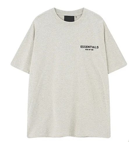 White-Grey Short Sleeve (Flocked)
