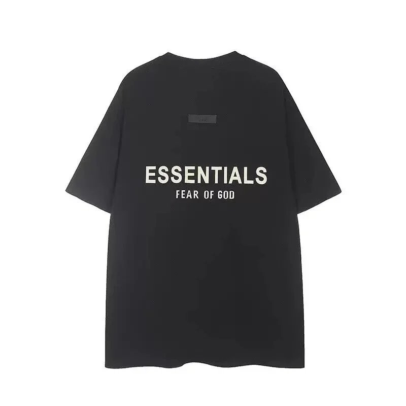 Black with White Font Short Sleeve (Flocked)