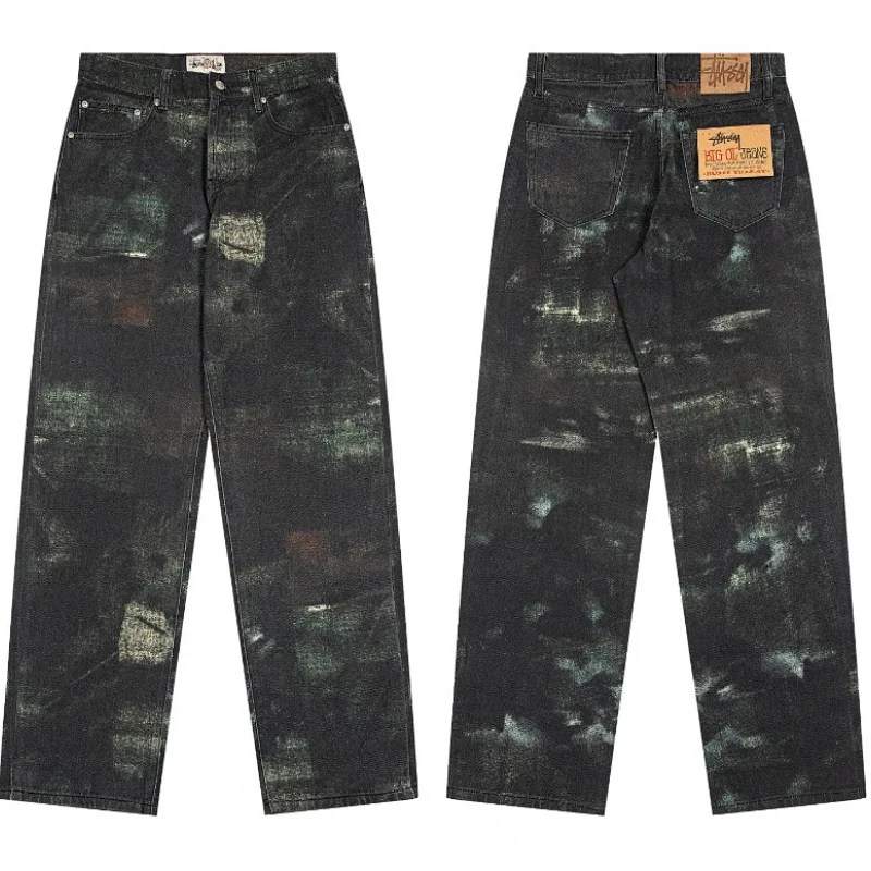 Stüssy Jungle Twig Camouflage Wide-Leg Jeans - rep Stussy