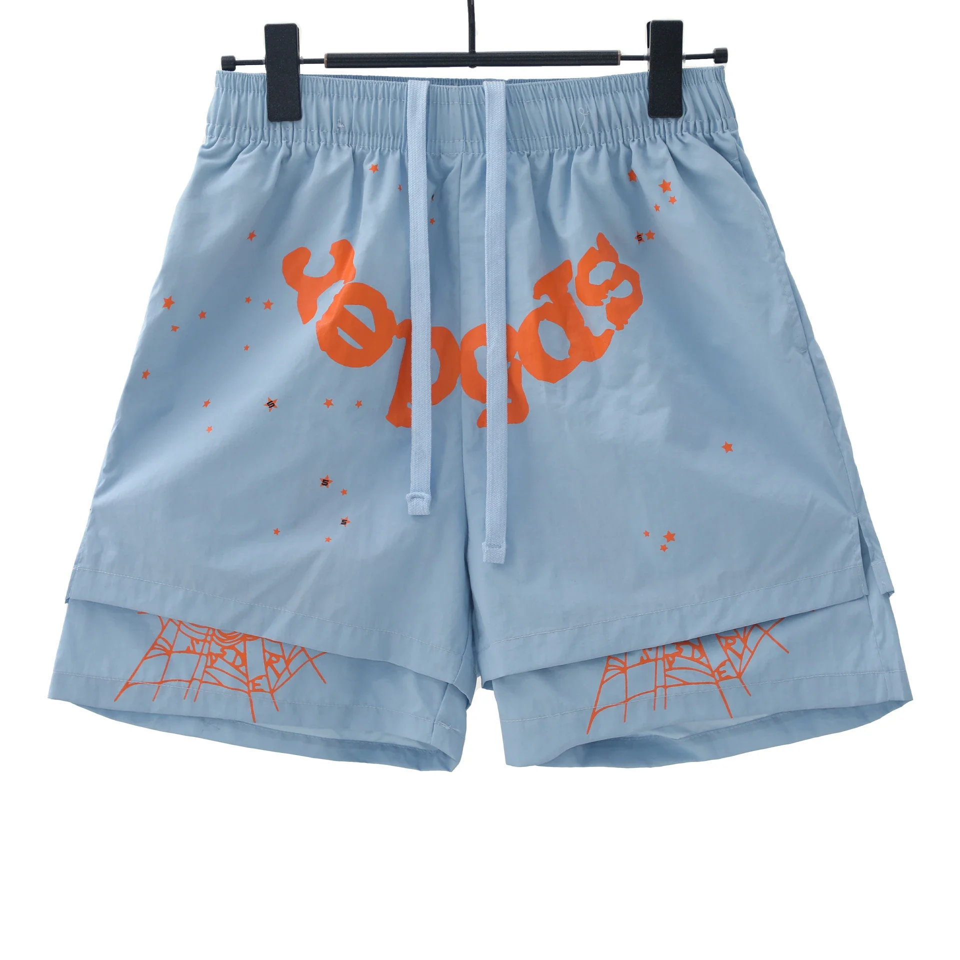 Sp5der Web Double-Layer Athletic Shorts