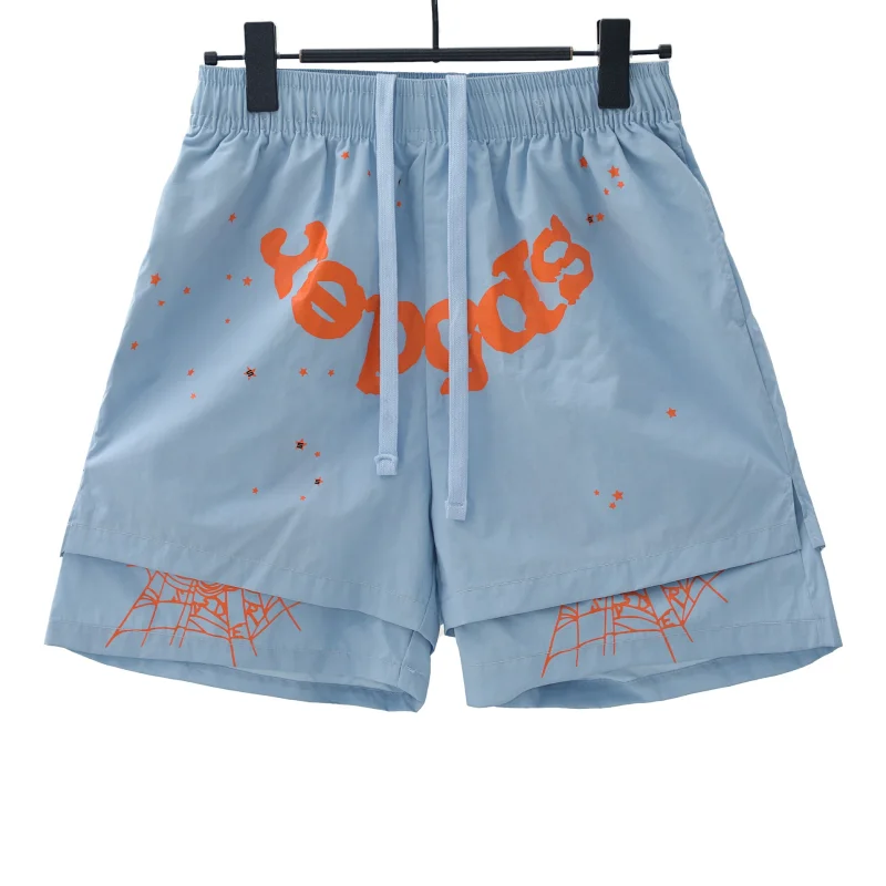 Sp5der Web Double-Layer Athletic Shorts - rep Sp5der
