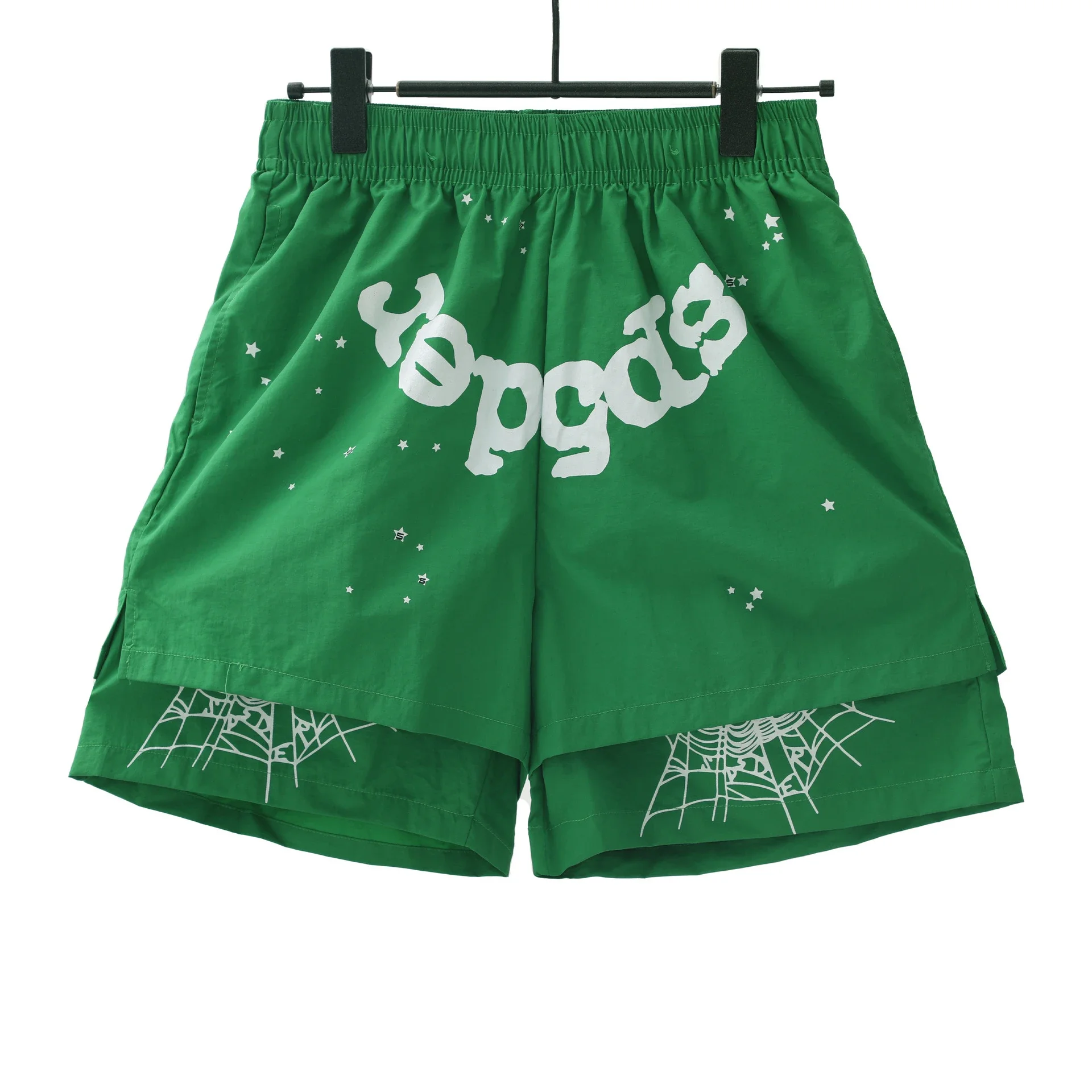 Sp5der Web Double-Layer Athletic Shorts