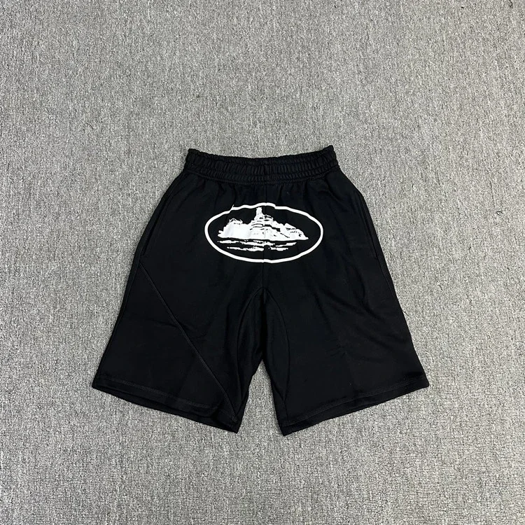 Corteiz Black Casual Mid-Length Shorts