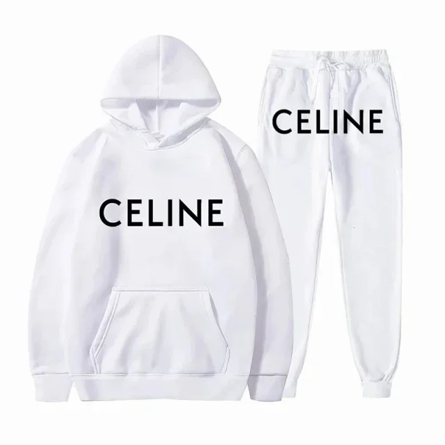 Celine Logo-print hooded sweatshirt and jogger pants product detail image 5