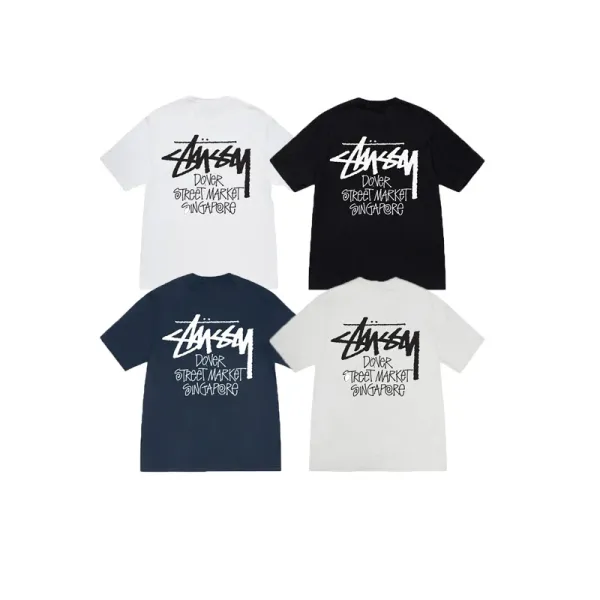 Stussy Dover Street Market London White T-Shirt - 8