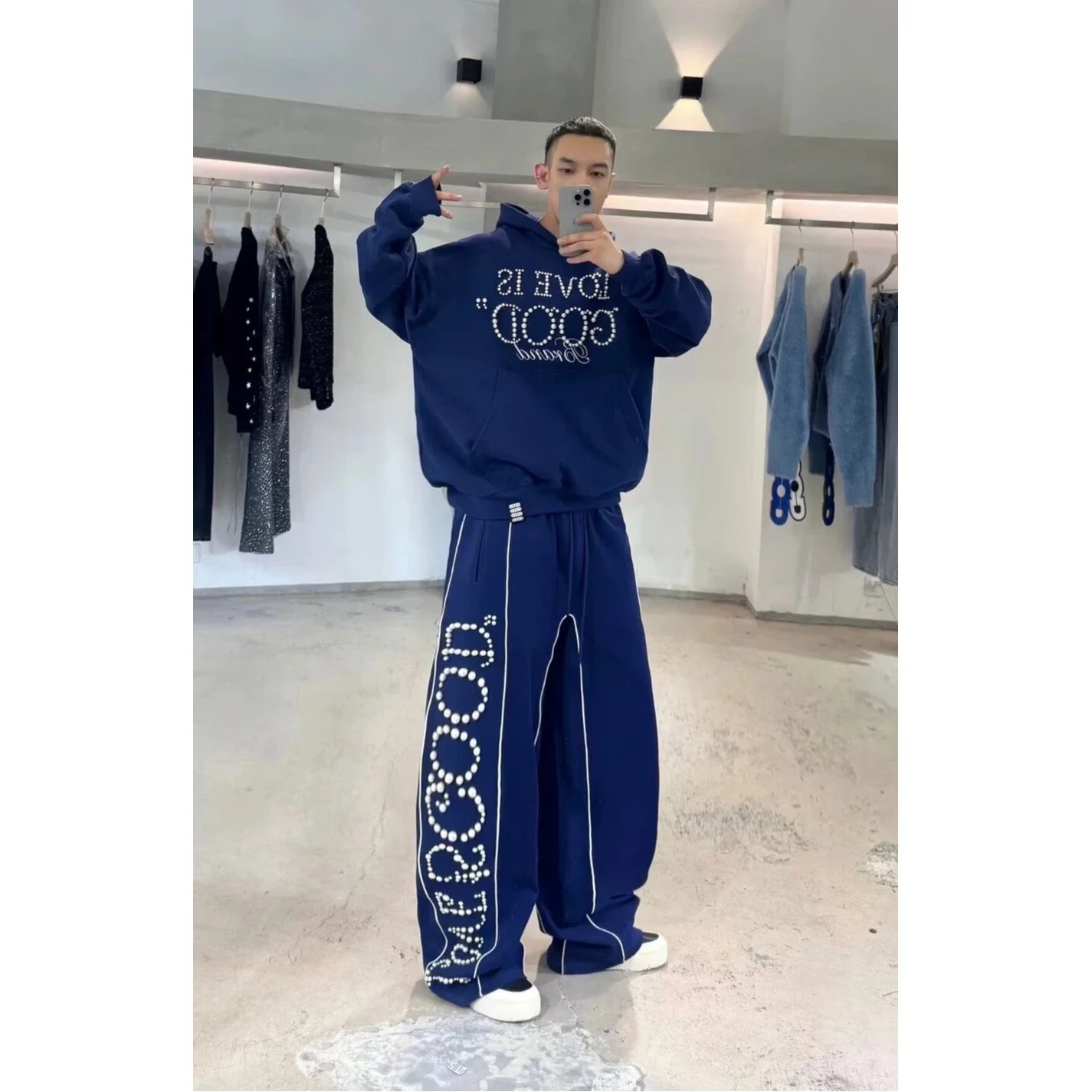 GOOD BRAND Love Is Good Embellished Track Pants Black - 11